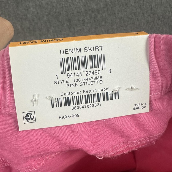 Style & Co Denim Skirt Womens Small Pink Pull On Stretch Pockets Short Casual - Picture 8 of 11